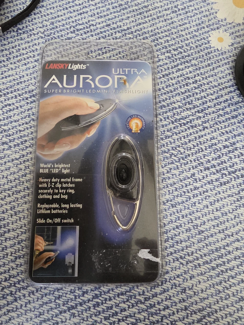 Lansky Aurora Ultra Blue Mini LED Flashlight with Clip
